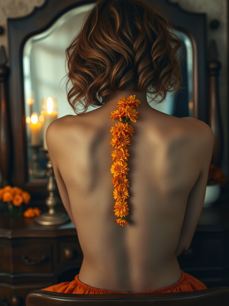 20+ Elegant Floral Spine Tattoo