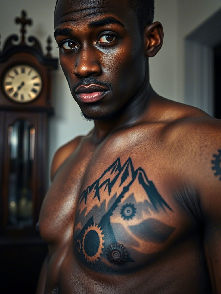 20+ Abstract Mountain Tattoos on the Ribcage