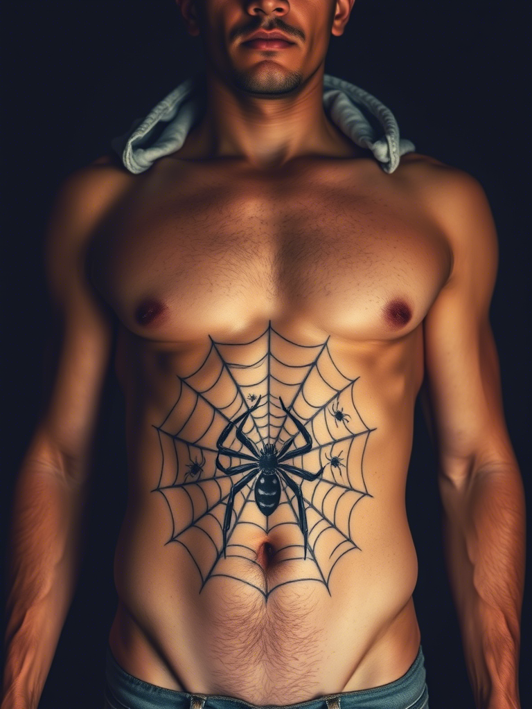 20+ Abdomen Spider Tattoo Ideas