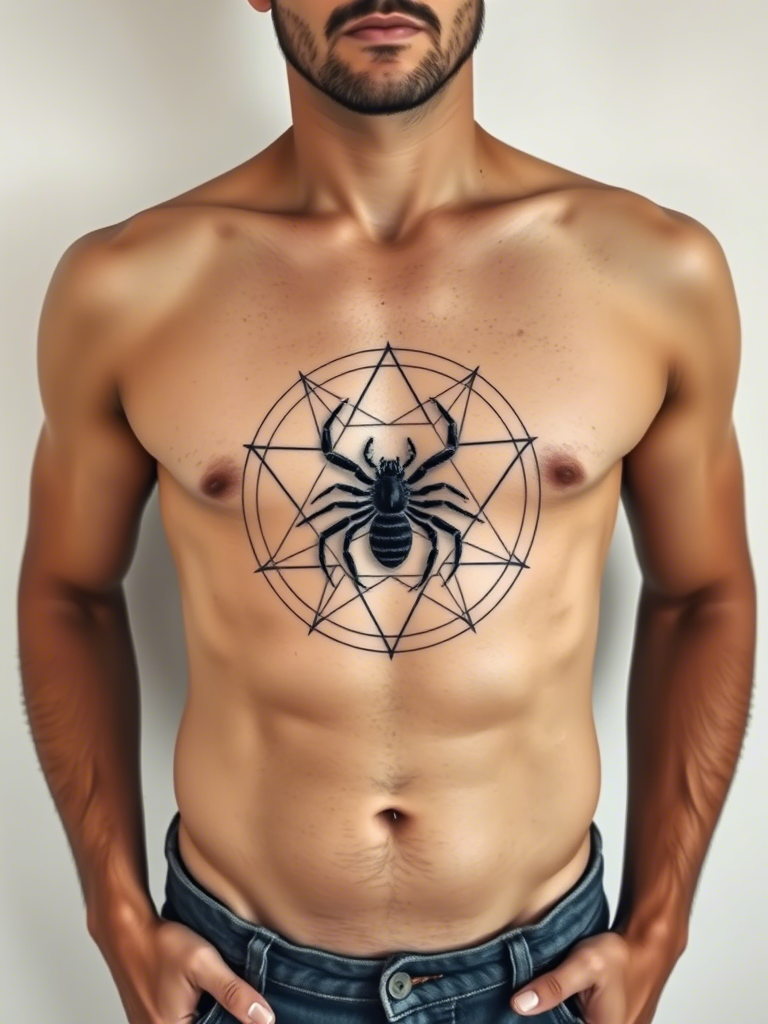 20+ Abdomen Spider Tattoo Ideas