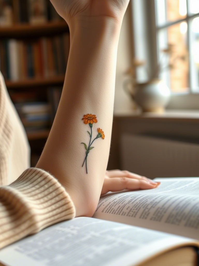 Meaningful Marigold Tattoos, Designs & Ideas