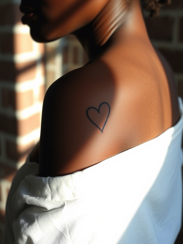 20+ Minimalist Heart Outline Tattoos to Steal Yours
