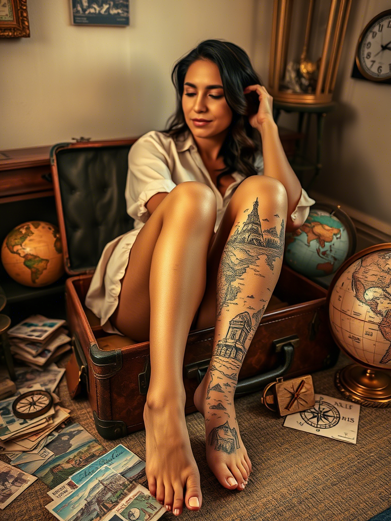 20+ Stunning Leg Sleeve Tattoo Designs for Women