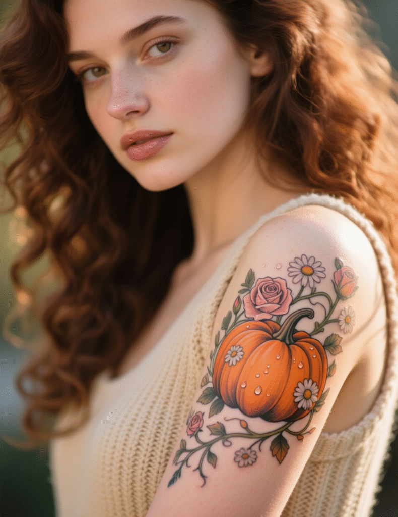 20+ Stunning Pumpkin Tattoo Ideas