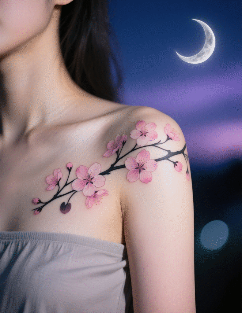 20+ Refreshing Cherry Blossom Tree Tattoos That Make Life Worth Living