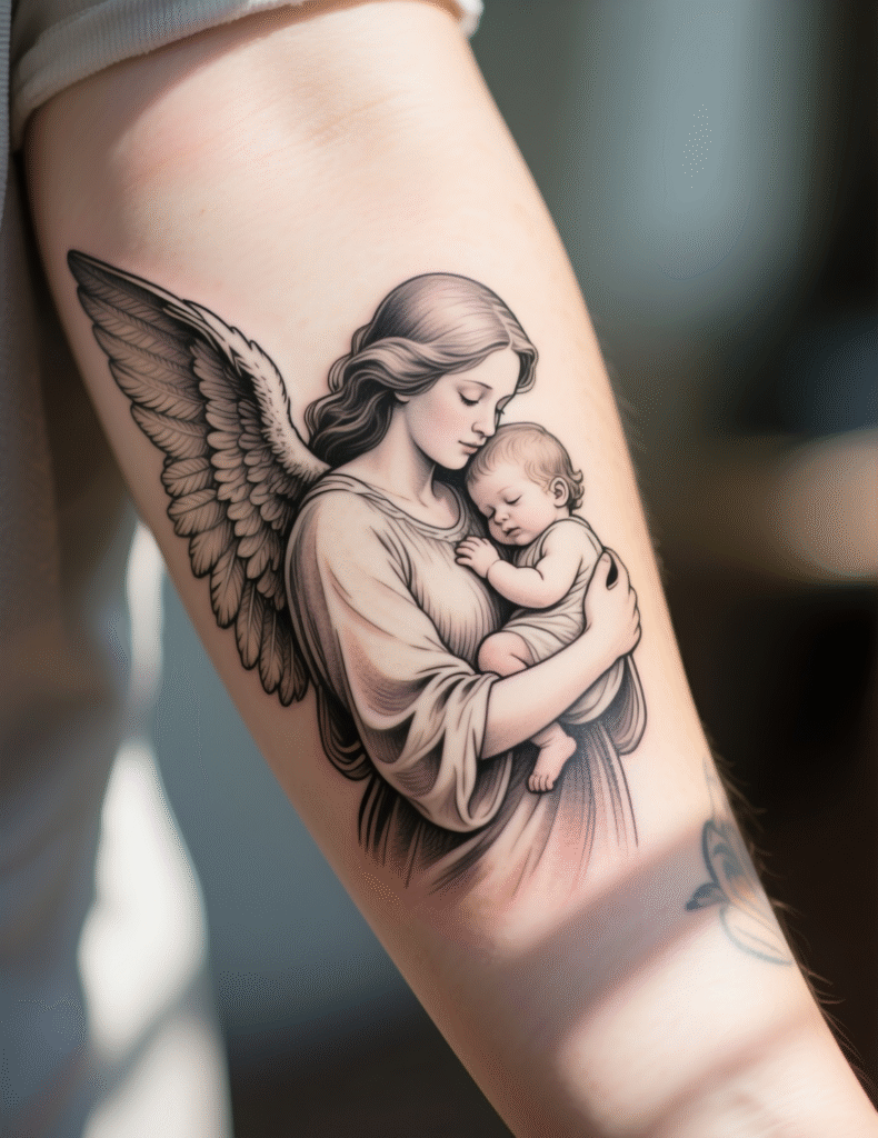 20+ Guardian Angel Tattoo Art Ideas for Women