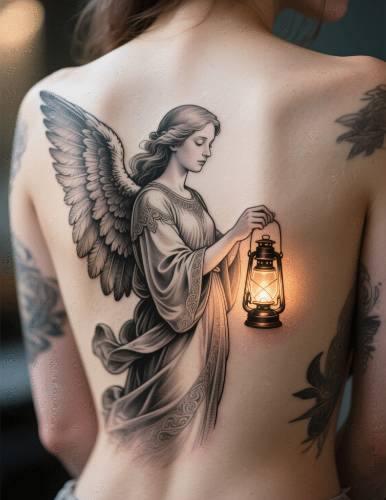 20+ Guardian Angel Tattoo Art Ideas for Women