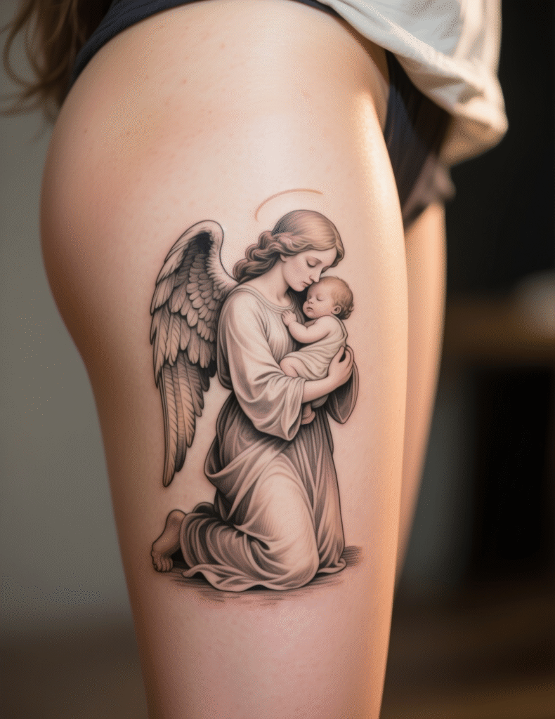 20+ Guardian Angel Tattoo Art Ideas for Women
