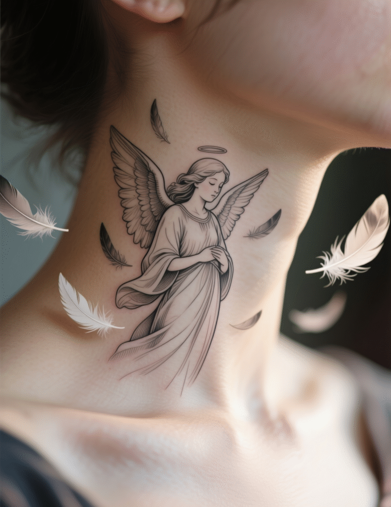 20+ Guardian Angel Tattoo Art Ideas for Women