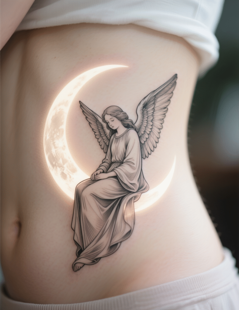20+ Guardian Angel Tattoo Art Ideas for Women