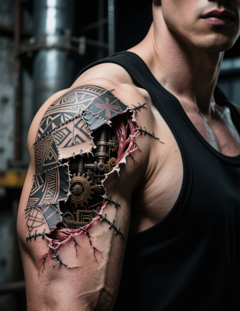 20+ Patchwork Tattoo Ideas for Men