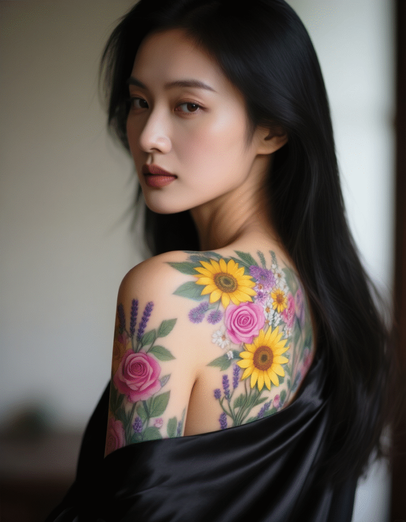 20+ Stunning Flower Shoulder Tattoo Ideas