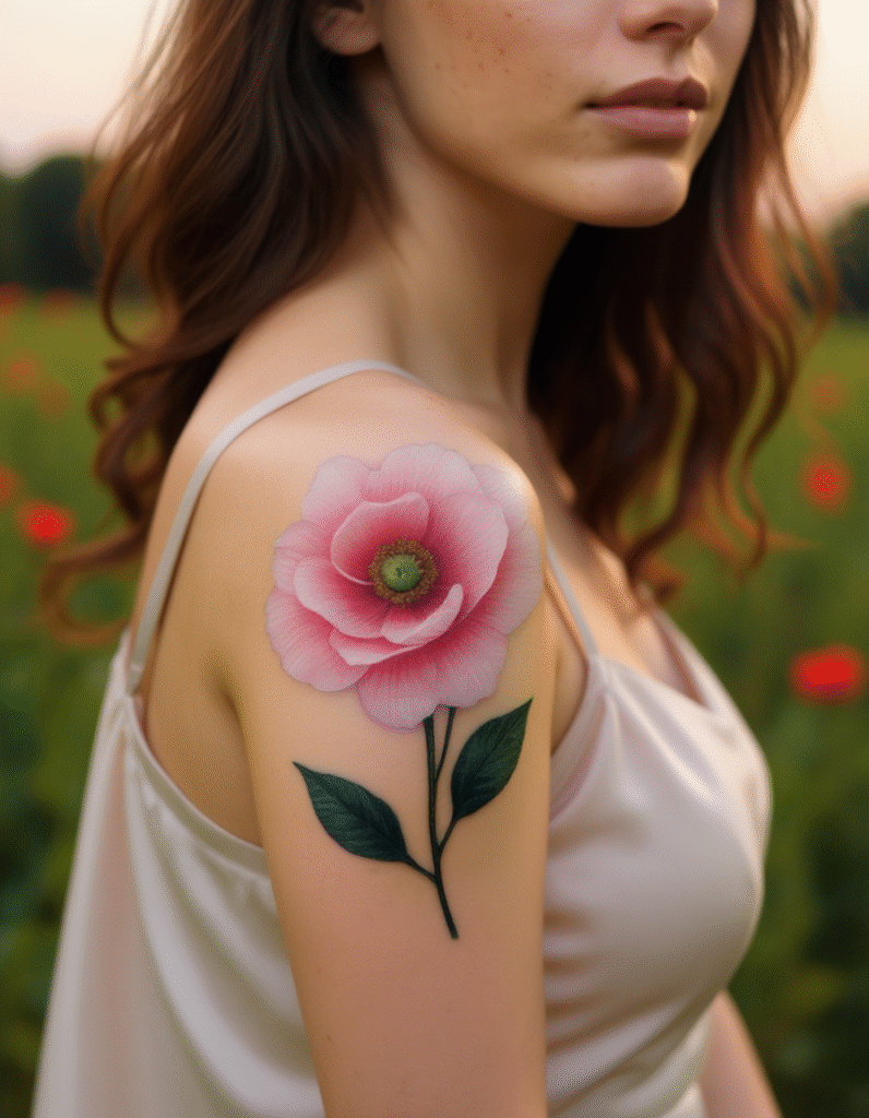20+ Stunning Flower Shoulder Tattoo Ideas