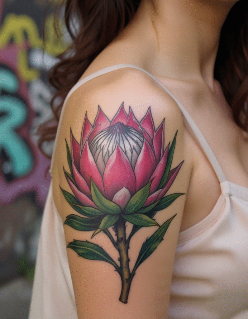 20+ Stunning Flower Shoulder Tattoo Ideas