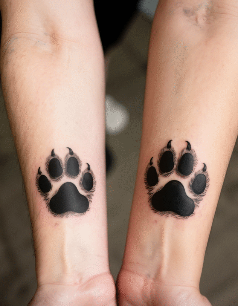 20+ Adorable Dog Paws Tattoo Design Ideas