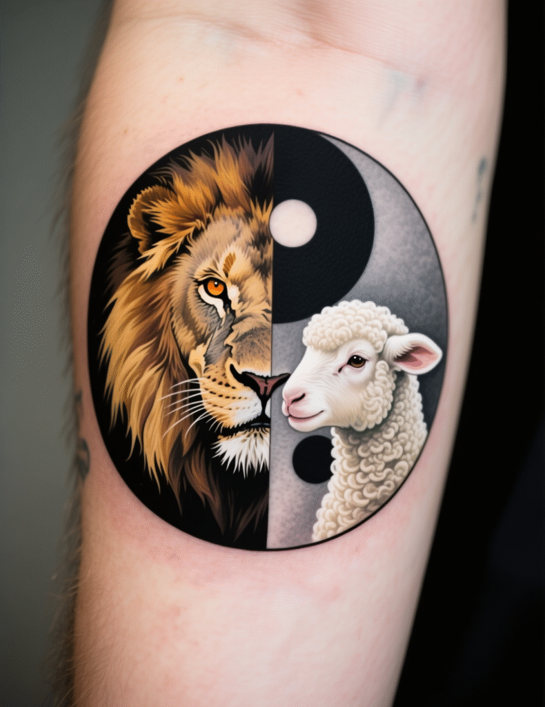 20+ Stunning Lion and Lamb Tattoo Design Ideas for Animal Lovers