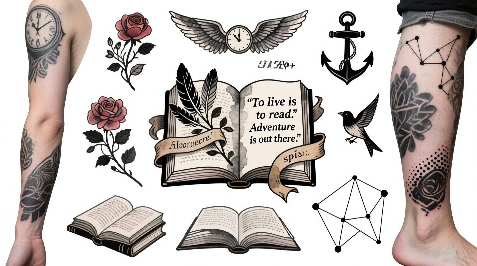 20+ Inspiring Book Tattoo Design Ideas You’ll Love