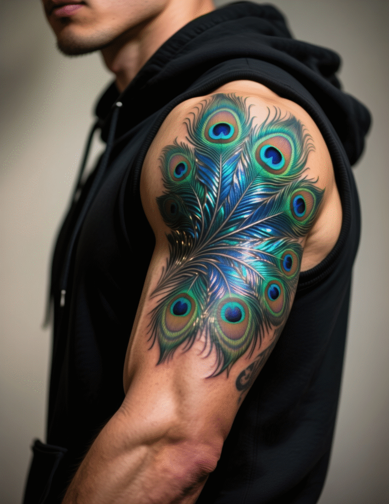 20+ Vibrant Plumage Peacock Sleeve Tattoos