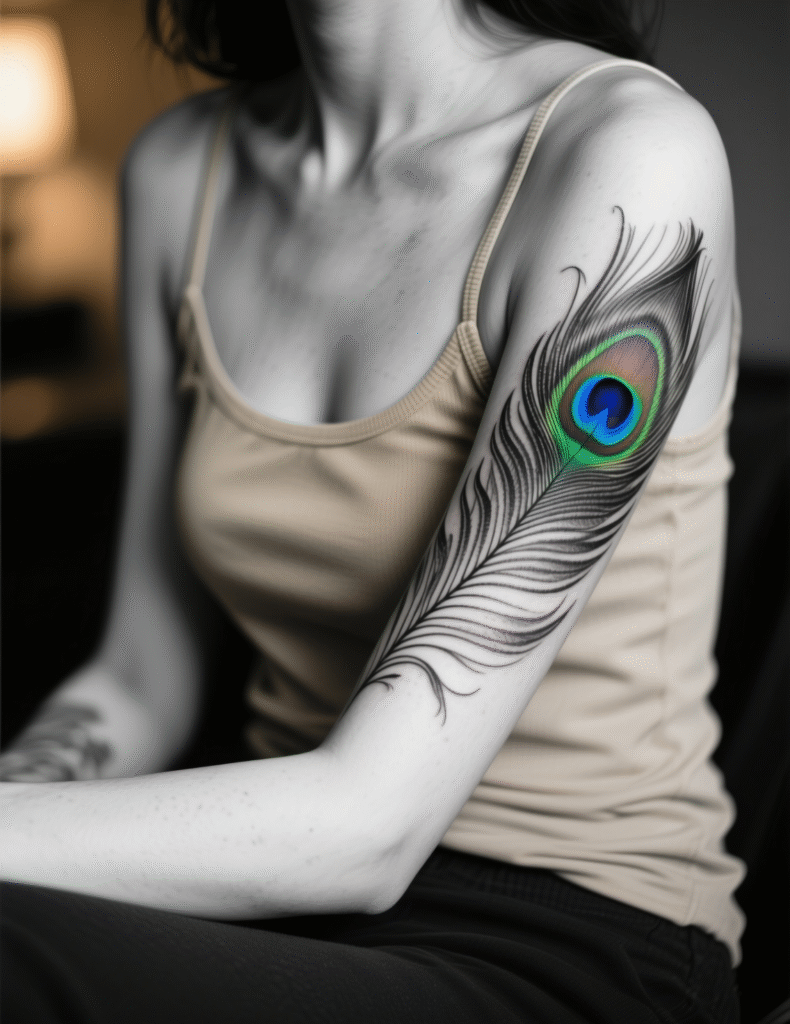 20+ Vibrant Plumage Peacock Sleeve Tattoos