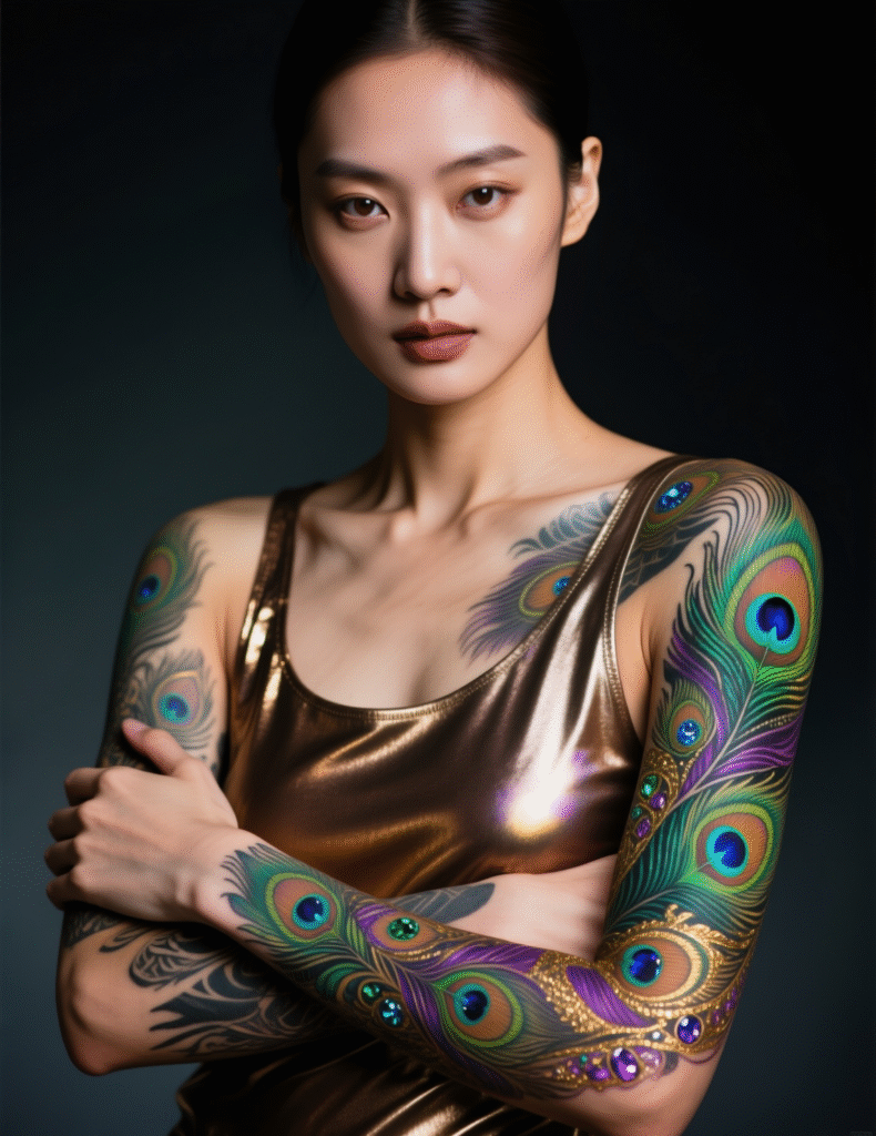 20+ Vibrant Plumage Peacock Sleeve Tattoos