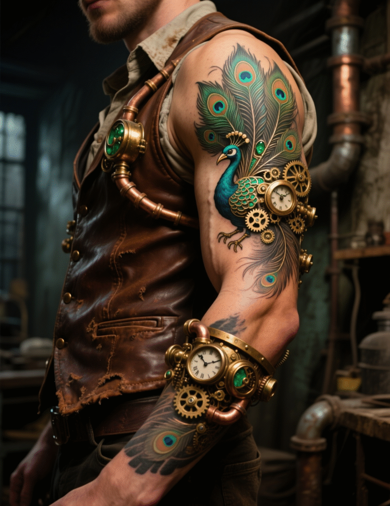 20+ Vibrant Plumage Peacock Sleeve Tattoos