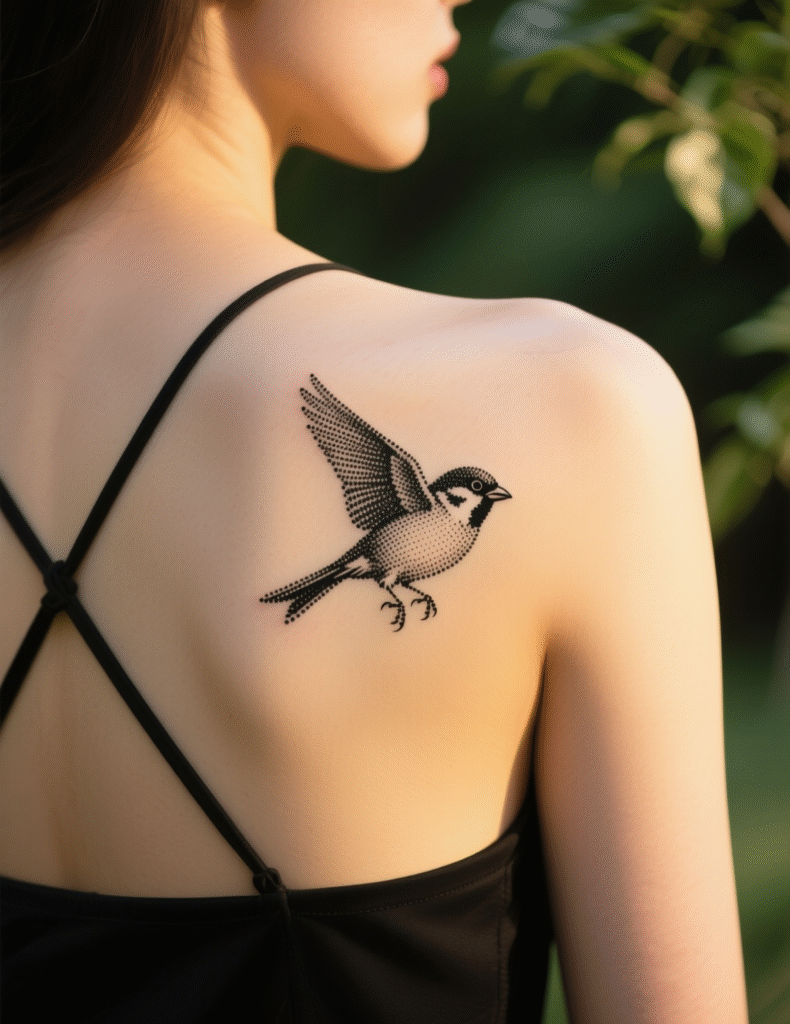 20+ Small Sparrow Tattoos for a Minimalist Look