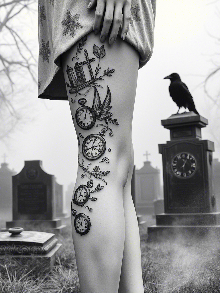 20+ Stunning Leg Sleeve Tattoo Designs for Women