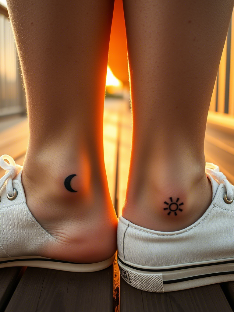 20+ Sun and Moon Couple, Friendship Tattoos That’ll Make You Believe in Cosmic Connections