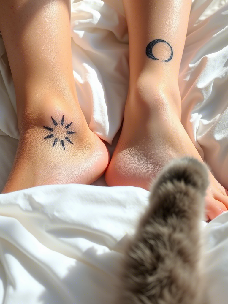 20+ Sun and Moon Couple, Friendship Tattoos That’ll Make You Believe in Cosmic Connections