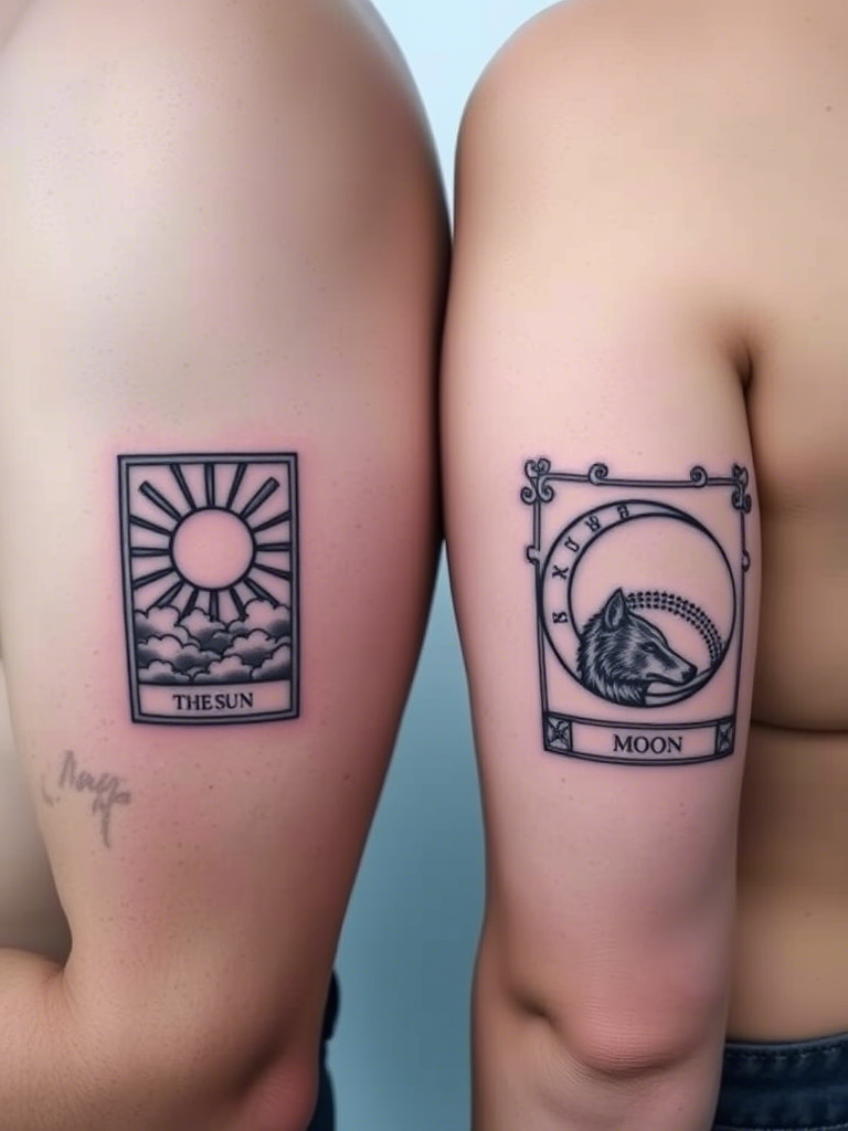20+ Sun and Moon Couple, Friendship Tattoos That’ll Make You Believe in Cosmic Connections