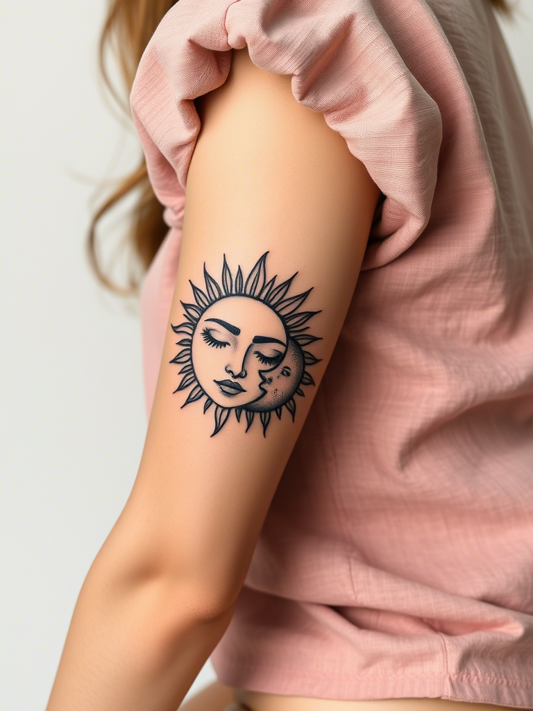 20+ Sun and Moon Couple, Friendship Tattoos That’ll Make You Believe in Cosmic Connections